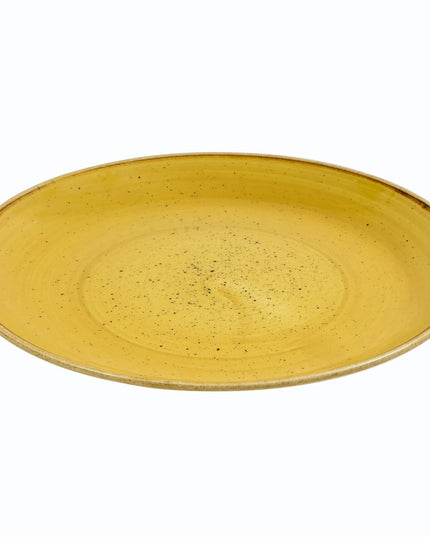 Đĩa Tròn Churchill Stonecast 22 cm - Gốm, Mustard Seed Yellow (SMSSEVP81)