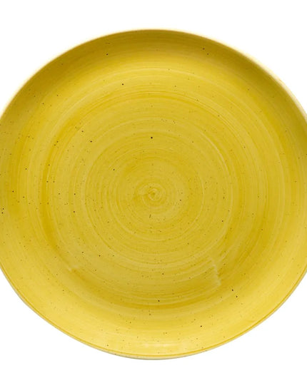 Đĩa Tròn Churchill Stonecast 28.6 cm - Gốm, Màu Vàng Mù Tạt (SMSSEV111)