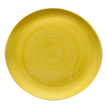 Đĩa Tròn Churchill Stonecast 28.6 cm - Gốm, Màu Vàng Mù Tạt (SMSSEV111)