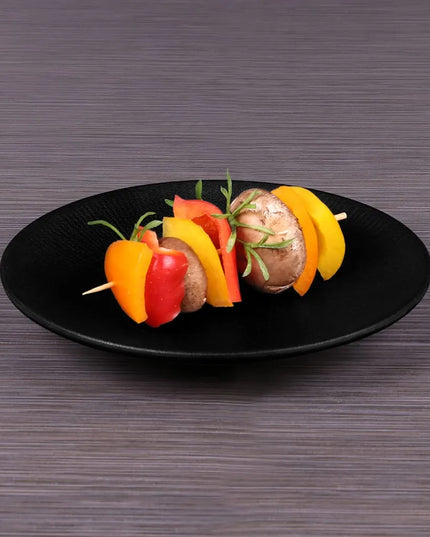 Đĩa Tròn Elite Global Solutions 21 cm - Nhựa Melamine, Đen (B379825-B)