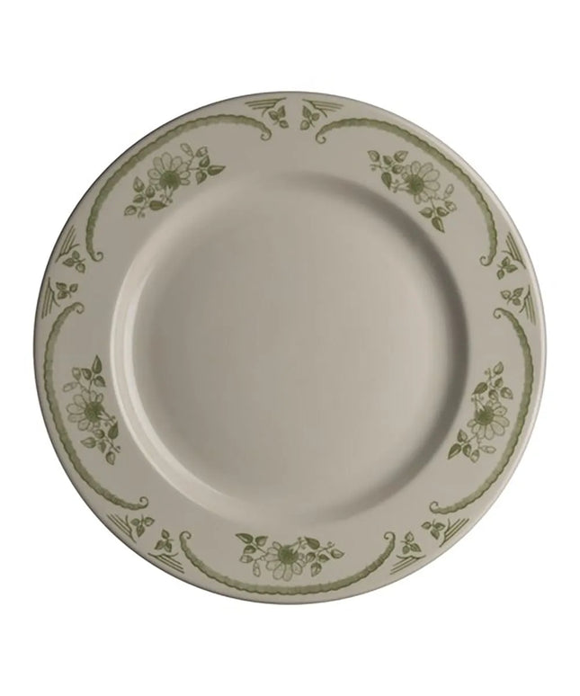 Đĩa Tròn Homer Laughlin HL2059885 American Rose 22.9 cm - Sứ, Màu Xanh Rêu