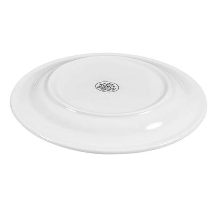 Đĩa Tròn Libbey 840-425R-25 22.9 cm - Vành Rộng, Mép Cuộn, Sứ, Trắng Sáng, Porcelana