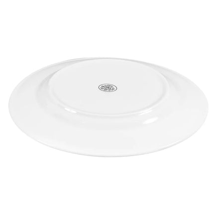 Đĩa Tròn Libbey 840-445R-12, 30.5 cm, Vành Rộng, Mép Cuộn, Sứ, Trắng Sáng, Porcelana