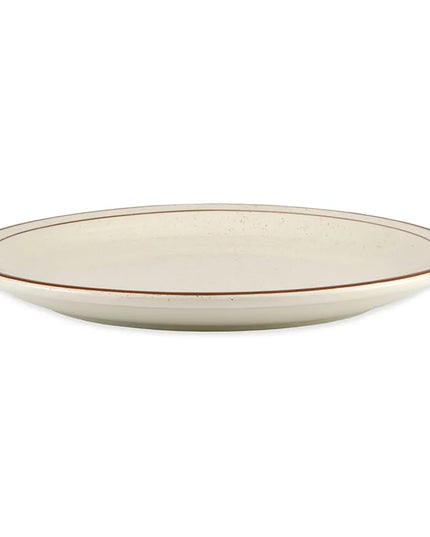 Đĩa Tròn Libbey DSD-16 26.7cm Dòng Desert Sand - Đốm, 2 Viền Nâu