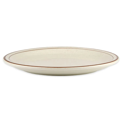 Đĩa Tròn Libbey DSD-16 26.7cm Dòng Desert Sand - Đốm, 2 Viền Nâu