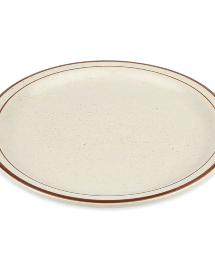 Đĩa Tròn Libbey DSD-16 26.7cm Dòng Desert Sand - Đốm, 2 Viền Nâu