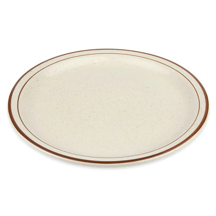 Đĩa Tròn Libbey DSD-16 26.7cm Dòng Desert Sand - Đốm, 2 Viền Nâu