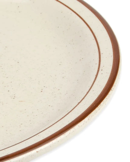Đĩa Tròn Libbey DSD-16 26.7cm Dòng Desert Sand - Đốm, 2 Viền Nâu