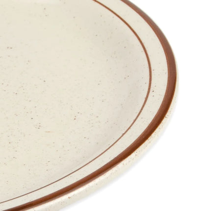 Đĩa Tròn Libbey DSD-16 26.7cm Dòng Desert Sand - Đốm, 2 Viền Nâu