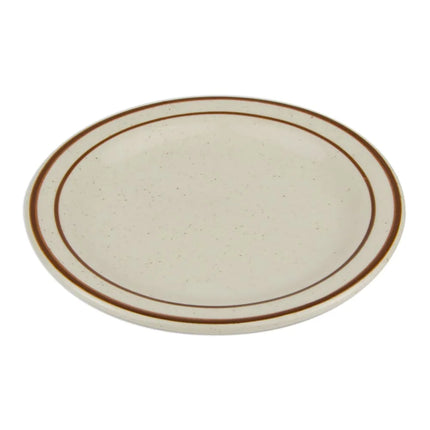 Đĩa Tròn Libbey DSD-5 14 cm Màu Cát Sa Mạc - Lốm Đốm, (2) Viền Nâu