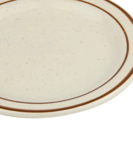 Đĩa Tròn Libbey DSD-5 14 cm Màu Cát Sa Mạc - Lốm Đốm, (2) Viền Nâu