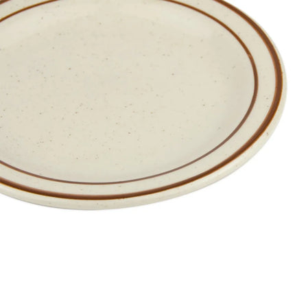 Đĩa Tròn Libbey DSD-5 14 cm Màu Cát Sa Mạc - Lốm Đốm, (2) Viền Nâu