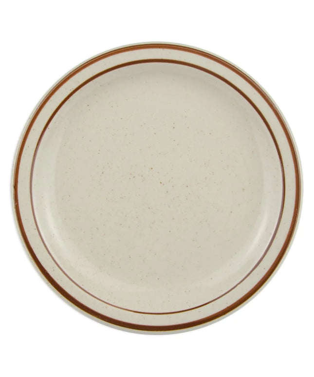 Đĩa Tròn Libbey DSD-8 22.9cm Desert Sand - Lốm Đốm, (2) Viền Nâu