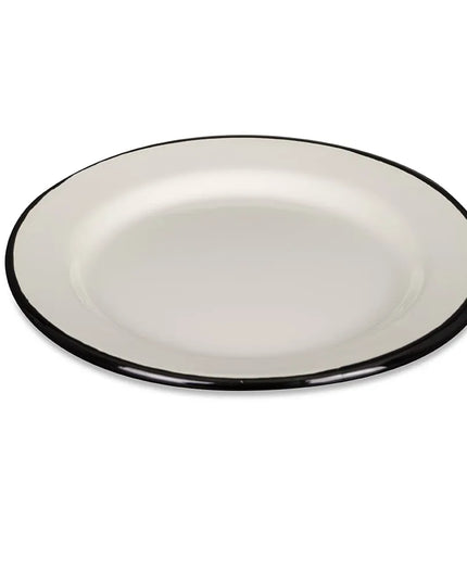 Đĩa Tròn Tablecraft 80018 20.3 cm Tráng Men - Sứ, Màu Trắng Kem