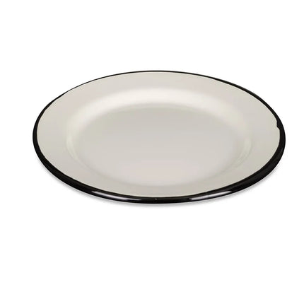 Đĩa Tròn Tablecraft 80018 20.3 cm Tráng Men - Sứ, Màu Trắng Kem