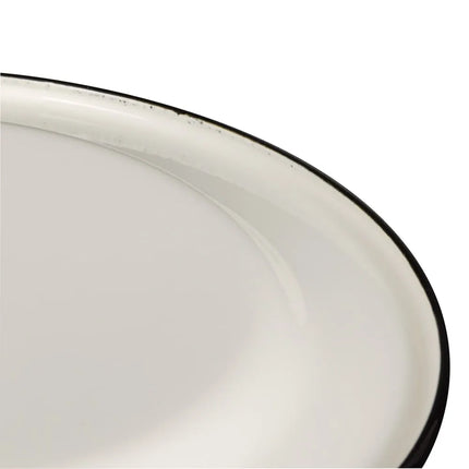 Đĩa Tròn Tablecraft 80018 20.3 cm Tráng Men - Sứ, Màu Trắng Kem