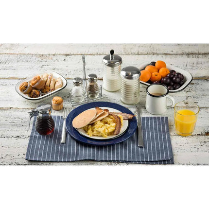 Đĩa Tròn Tablecraft 80018 20.3 cm Tráng Men - Sứ, Màu Trắng Kem