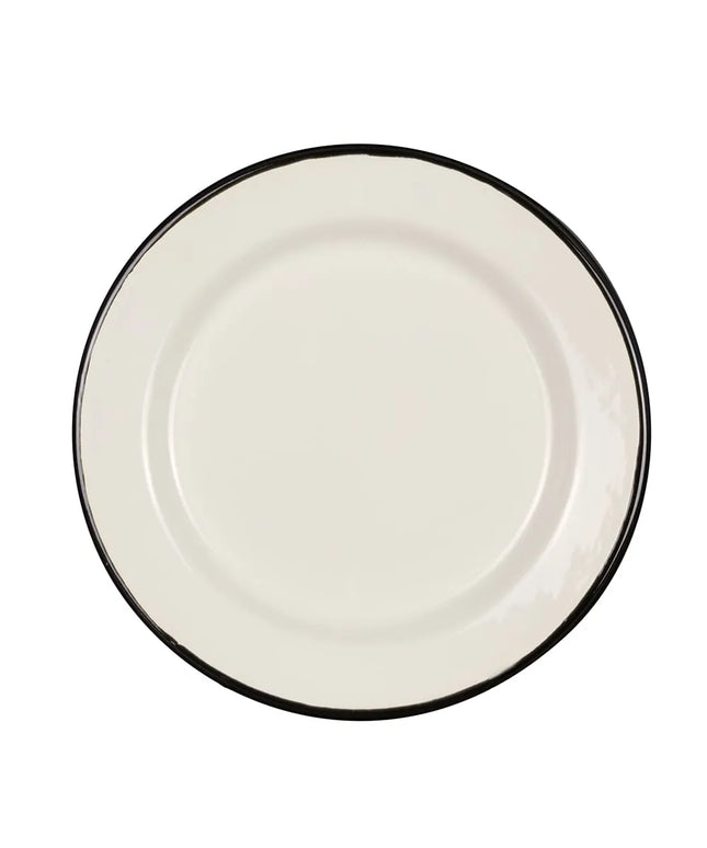 Đĩa Tròn Tablecraft 80019 25.4 cm Tráng Men - Sứ, Màu Trắng Kem