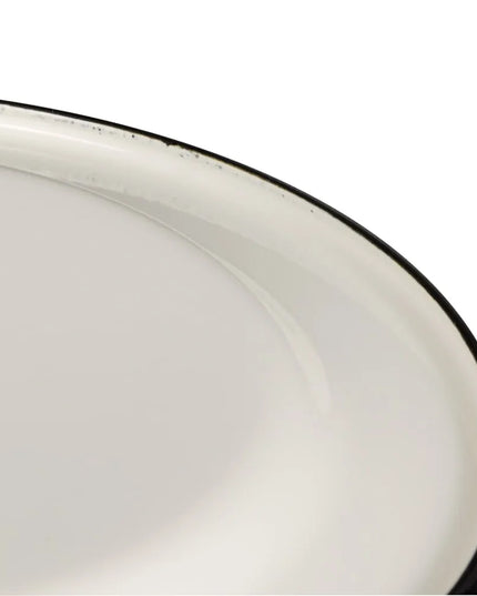 Đĩa Tròn Tablecraft 80019 25.4 cm Tráng Men - Sứ, Màu Trắng Kem