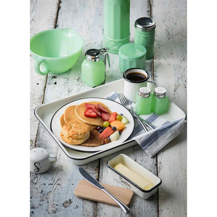 Đĩa Tròn Tablecraft 80019 25.4 cm Tráng Men - Sứ, Màu Trắng Kem