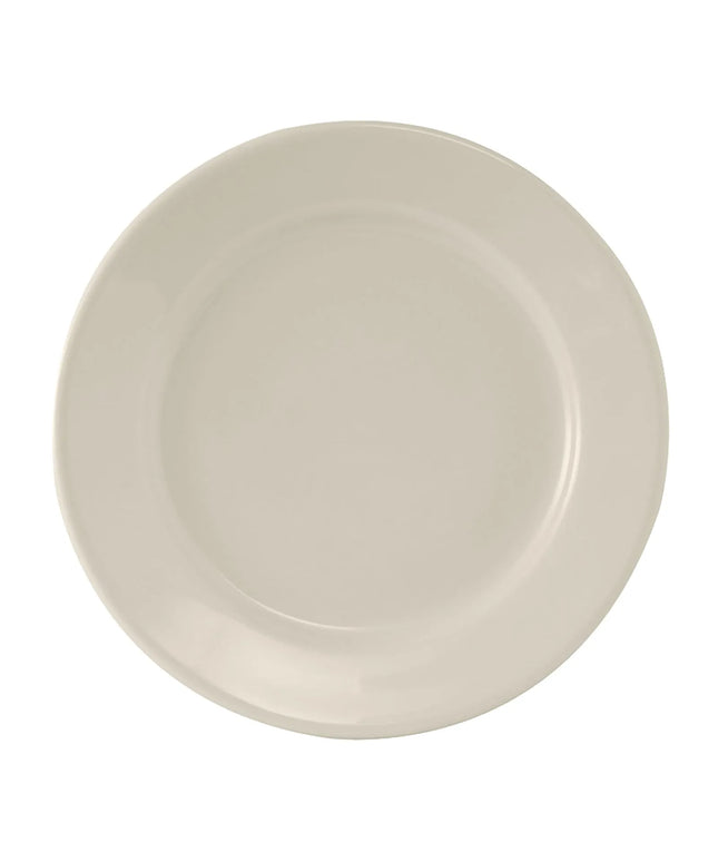 Đĩa Tròn Tuxton TRE-009 Dòng Reno 24.4 cm - Gốm, Trắng American/Vỏ Trứng