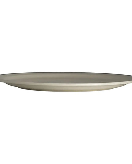 Đĩa Tròn Viền Đen Homer Laughlin HL2131743 18.4 cm, Sứ, Ivory