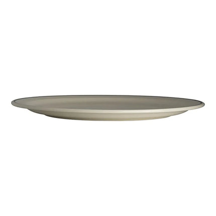 Đĩa Tròn Viền Đen Homer Laughlin HL2131743 18.4 cm, Sứ, Ivory