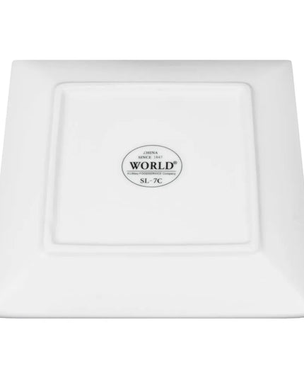 Đĩa Vuông Coupe Libbey SL-7C Slate™ 19.1 cm - Trắng Sáng