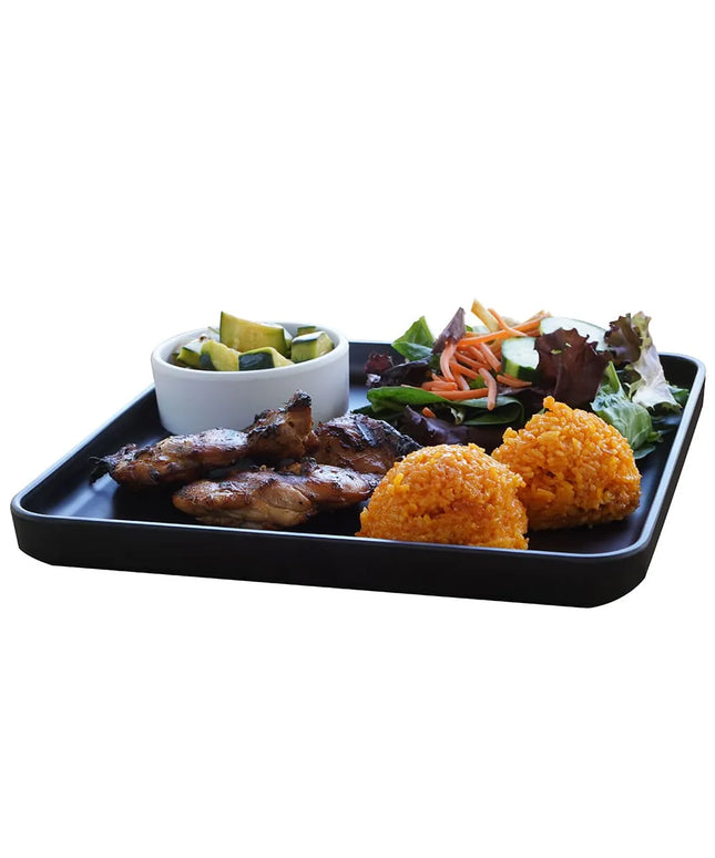 Đĩa Vuông Nhựa Melamine Cal-Mil 22025-11-13, 27.9 cm, Màu Đen