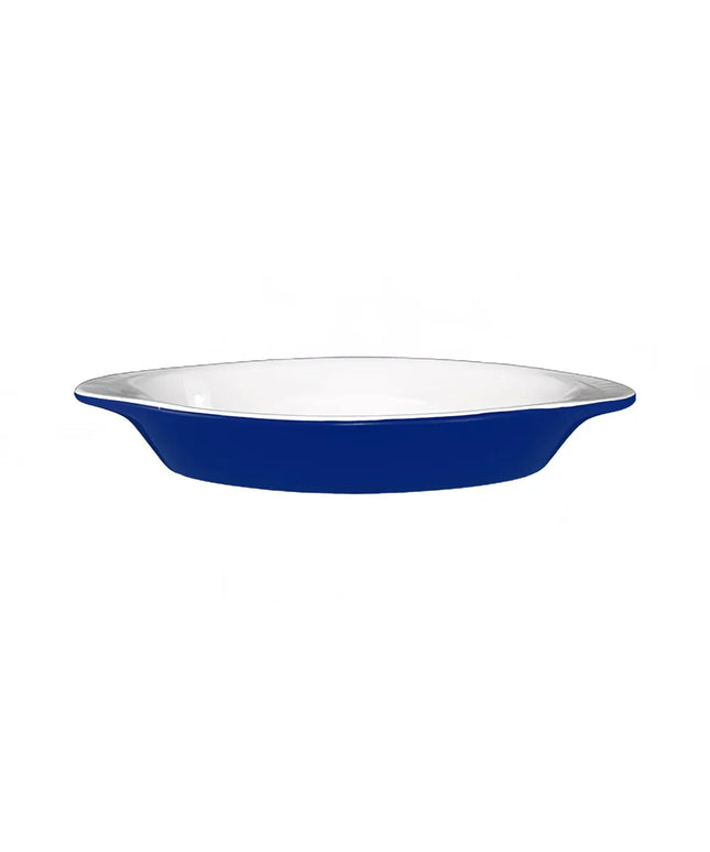 Đĩa Welsh Rarebit Oval ITI WRO-8-EW-CB 237 ml - Stoneware, Xanh Cobalt/Trắng European