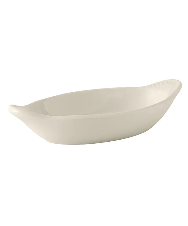 Đĩa Welsh Rarebit Oval Tuxton BEN-045 DuraTux® 135 ml Gốm Trắng Mỹ/Eggshell