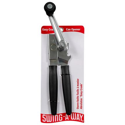 Dụng Cụ Mở Hộp Thủ Công Focus 6090 Swing-A-Way® Easy Crank Tay Cầm Dài, Màu Đen