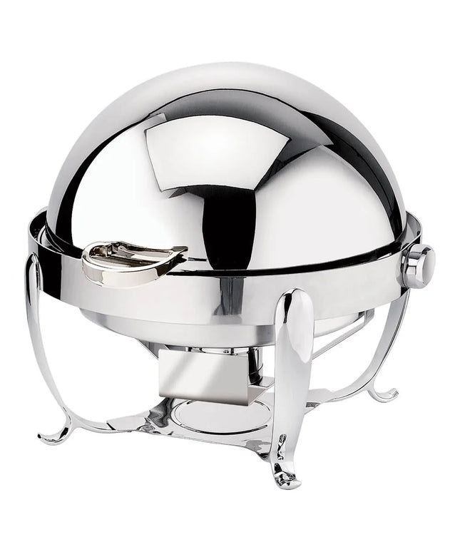 Eastern Tabletop 3118 8 qt Round Chafer w/ Roll Top Cover, Stainless Steel