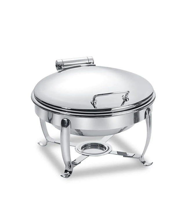 Eastern Tabletop 3918S 6 qt Round Induction Chafer w/ Hinged Lid, Stainless Steel