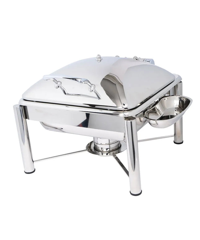 Eastern Tabletop 3934PL 6 qt Square Induction Chafer w/ Hinged Lid, Stainless Steel