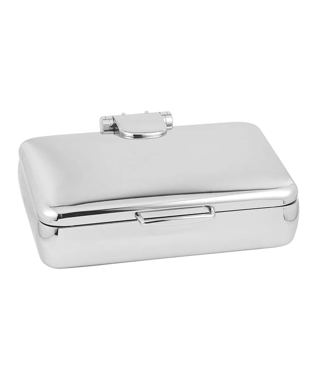 Eastern Tabletop 3995 8 qt Rectangular Induction Chafing Dish w/ Hinged Lid, Stainless Steel