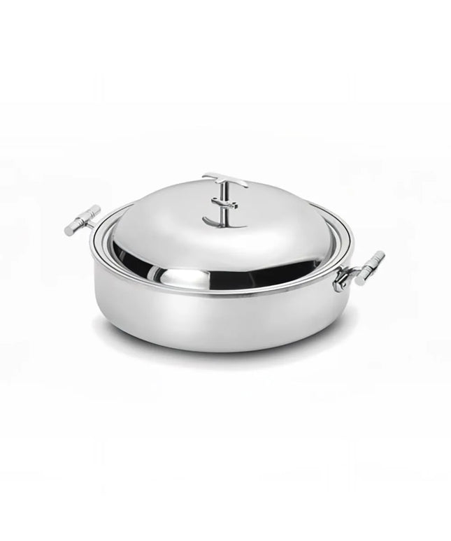 Eastern Tabletop 5906B 6 qt Round Induction Chafing Dish w/ Lift Off Lid, Stainless Steel