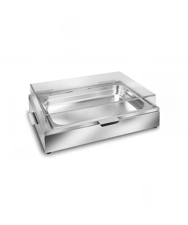 Eastern Tabletop 9080 8 qt Cold Rectangular Chafer w/ Hinged Lid