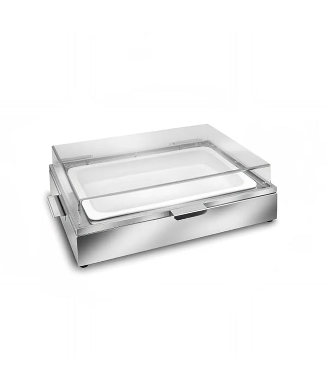 Eastern Tabletop 9085 8 qt Cold Rectangular Chafer w/ Hinged Lid