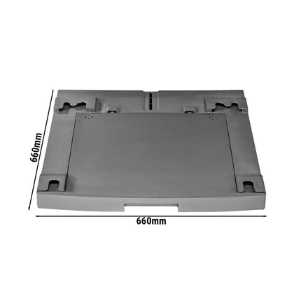 Electrolux Professional ELECTROLUX | Washer Dryer Stacking Kit – myPRO - Pull-Out Shelf - Stainless Steel - 660x660x90 mm