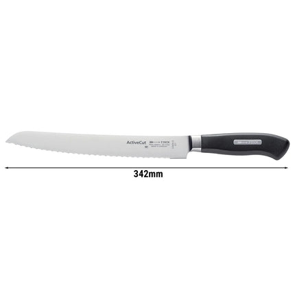 F. DICK | ActiveCut Bread Knife – Serrated edge - 210 mm - Black handle