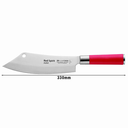 F. DICK | AJAX Chef's Knife – 200 mm Blade - Red Handle - Red Spirit - German Steel