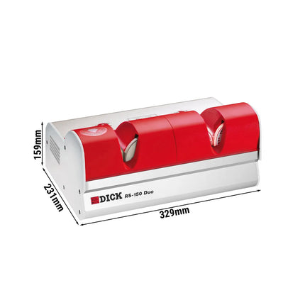 F. DICK | Commercial RS-150 Duo Electric Knife Sharpener – Diamond & Honing Wheels - Red - 75 W