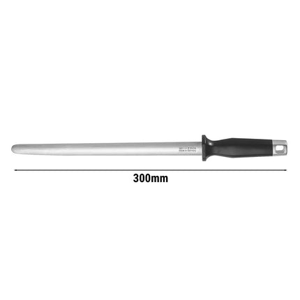 F. DICK | Cooking sharpening steel – Oval - 300 mm (30.5 cm) - Black Handle