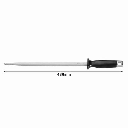 F. DICK | Cooking sharpening steel – Round - 300 mm (30.5 cm) - Black Handle
