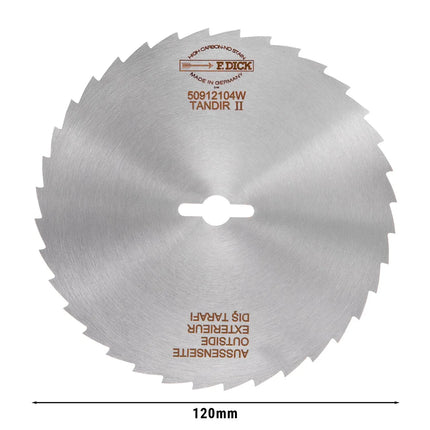 F. DICK | Doner Kebab Slicer Blade Ø120 mm – serrated edge - stainless steel - Made in Europe