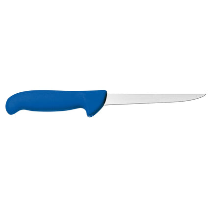 F. DICK | ErgoGrip Boning Knife – 150 mm blade - Deboning, skinning & sinew removal - Blue handle - NSF