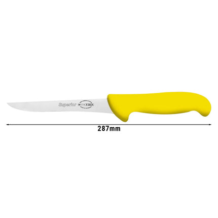 F. DICK | ErgoGrip Boning Knife Stainless Steel – 150 mm Blade - Yellow Handle - NSF Certified