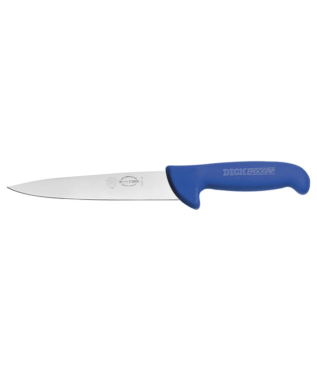 F. DICK | ErgoGrip Butcher Sticking Knife – 150 mm blade - Blue handle - NSF certified