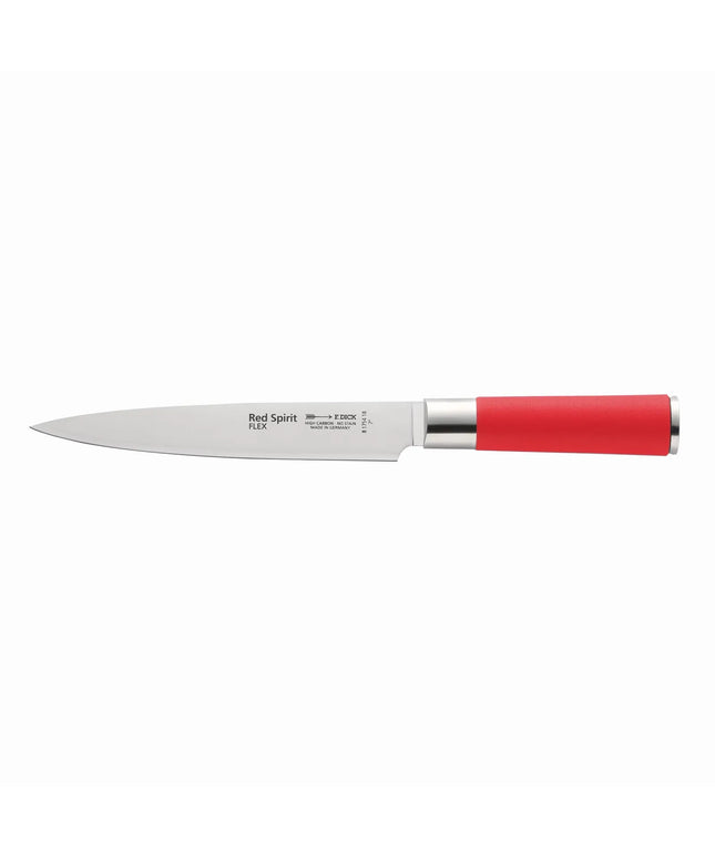 F. DICK | Filleting Knife – Red Spirit - 18 cm Blade - Red Handle